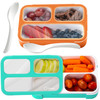 kinsho MINI Lunch-Box Snack Containers for Kids | SMALL Bento-Box Portion Container | Leak-proof Boxes for School Work Travel | Best for Adults Boys
