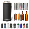Frost Buddy Universal Can Cooler - Fits All - For Regular 12 & 16 oz or Slim-Size Bottles - Insulated Double-Walled Stainless Steel (MatteBlack)