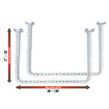HyLoft 80842-10 33 in. x 34 in. Adjustable Garage Ceiling Mount Storage Rack Kit, Garage Overhead Storage Bracket, White