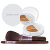 Sheer Cover  Flawless Face Kit  Perfect Shade Mineral Foundation  Conceal & Brighten Highlight Trio  with FREE Foundation Brush and Concealer Bru