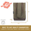 Legacy - a Picnic Time Brand, 2-Bottle Insulated Wine Bag, Distressed Waxed Canvas Wine Tote Bag, Wine Gift Bag