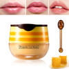 Lip Balm Honey Pot,Honey Lip Balm,Hydrating & Prevention Dry and Cracked Sleeping Lip Mask Lip Scrubs Exfoliator & Moisturizer With Applicator Lip Ca
