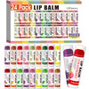 AZEN 24 Pack Lip Balm Bulk, Moisturizing Lip Balms for dry cracked lips, Valentines Gifts Easter Basket Stuffers - 12 Flavors