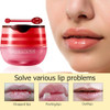 2 Pcs Lip Balm Honey Pot, Honey & Strawberry Moisturizing Lip Mask Reduces Lip Lines, Prevention Dry and Cracked Lip Scrubs Exfoliator. (Honey & Stra