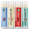 LizardLips Natural Lip Balm Set of 4; USDA Certification Lip Moisturizer; Unflavored, Vanilla, Cherry, Eucalyptus Mint; Travel-Friendly Everyday Care
