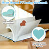 6 Pieces Leather Heart Bookmarks Cute Corner Page Book Marks for Reading Women Book Lovers Book Club Gifts Teacher Student Book Accessories for Schoo