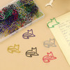 100 Pcs Large Cat Paper Clips Cute Animal Shaped Paperclip 6 Colors Creative Funny Memo Clips Adorable Bookmarks Office Supplies Gifts for Women Men