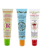 Rosebud Perfume Co. Tube 3 Pack: Tropical Ambrosia Balm, Rose & Mandarin Lip Balm, Strawberry Lip Balm