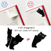 Yasest Magnetic Bookmarks - 6 Pieces Cute Black Cat Magnet Bookmark Clips for Women Teachers Students Book Lovers Reading, for School Office Home Sup