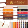 Skyygemm 10 Pcs Christian Leather Bookmarks Inspirational Bible Verse Cross Bookmarks Religious Christian Gifts for Women Men Church Sunday School Su