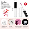 KPX 30 Pcs lip Gloss Tube Containers Bulk Wand 10ml Empty Clear Pink Lip Oil Tubes Refillable Lip Balm Bottles with Rubber Insert for DIY Makeup Such