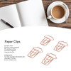 100pcs Coffee Cup Shaped Metal Paper Clips, Cute Paper Clamps Bookmarks Marking Document Organizing Clip for Office Supplies Gifts