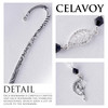 Celavoy Fantasy Fairy Metal Bookmark - Silver Unique Beaded Hook Book Marks Elf Charm Aesthetic Page Mark Office School Supplies Birthday Gifts for W