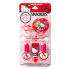 Lip Smacker Sanrio Hello Kitty Makeup Set, Kids Color Collection, 3 Moisturizing, Smoothing Soft Shine, Hydrating & Protecting Products, Fun Flavors,