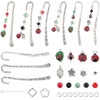 SUNNYCLUE 1 Box DIY 6 Sets Bookmark Kits Carved Hook Bookmarks With Loop Metal Bookmark Hairpin Hook Bookmarks Bulk Spring Insect Ladybug Bookmark Cl
