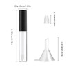 GTHER 10ML Lip Gloss Tubes Empty, Empty Lip Gloss Containers, Clear Refillable Lip Balm Bottles with Rubber Inserts and Funnel for Lip Samples Set of