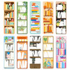 JSRQT 30 Pieces Bookshelf Design Bookmarks Double-Sided Reading Page Markers Paper for Book Lovers Gifts Tracker School Supplies Clips Mark