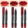 evpct 3Pcs Dark Red Lip Liner Pencil Set, Deep Ruby Red Matte Lipstick Long Lasting for Women, Lipstick and Lip Liner Crayon Set, Lipliner Pencil, Ma