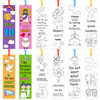 The Ten Commandments Color Your Own Bookmarks for Kids- 120Pcs Bulk 10 Commandments DIY Coloring Blank Bookmarks Christian Classroom Art Craft Suppli