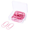 MECCANIXITY Wide Paper Clip Coated Large Clips Bookmarks with Box 2 Inch Pink for Organize Office Home, Pack of 20