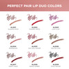 Absolute New York ALD02 Perfect Pair Lip Duo, Fuller and Poutier Lips, Deeper Shade For Lip Contouring, Satin Lipstick and Lip Liner