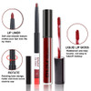 AMY'S DIARY 2pcs Matte Dark Red Lip Liner and Lipstick Makeup Set, Liquid Lipstick 24H and Lip Liner Set Matt Liquid Lips Make Up Waterproof Long Las