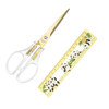 6.5" Gold Scissors with Panda Ruler Clear Craft Office Paper Scissors and 15cm Metal Ruler Bookmark for Home School Everyday Use (Gold)