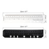 PATIKIL 8.7"x1.8" Bookmark Ruler, 10 Pack Snap-in Ruler Page Marker Book Mark Measuring Tools for A5 Size 6-Hole Binder Notebook, Black,Clear
