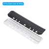 PATIKIL 8.7"x1.8" Bookmark Ruler, 10 Pack Snap-in Ruler Page Marker Book Mark Measuring Tools for A5 Size 6-Hole Binder Notebook, Black,Clear