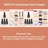 MEFA Gel Nail Polish Kit with U V Light, 32 Colors All Seasons Soak Off 60 Pcs Gel Polish Nail Set with Matte/Glossy Glitter Base Top Coat Manicure T