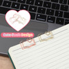 MBAIYO Book Shape Paper Clips Bookmark, 30pcs Stainless Steel Book with Heart Paper Clip Gold and Rose Books Bookmark Funny Paperclips with Heart Doc