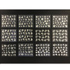 Wrapables A70194_a White with Gold Rhinestones Nail Art Stickers 3D Nail Decals (50 Sheets), Flowers, Bows, & Butterflies Nail Art Stickers (50 Sheet