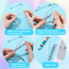 40 Pcs Beadable Bookmarks DIY Metal Blank Bar Bookmark for Beads Modern Bead Craft Jewelry Pendant Charm Gift for Book Lovers Student Teacher Office