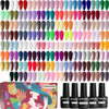 JODSONE 100 PCS (5 ml each) Gel Nail Polish Kit No Wipe Soak off Base Coat and Matte Glossy Top Coat Gel Polish Collections Gifts for Manicure Lovers