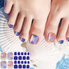 308 Pieces 14 Sheets Full Toe Wraps Adhesive Toenail Wraps Polish Stickers Adhesive Toe Nail DIY Glitter Manicure Decals with 2 Pieces Nail Files (Ar