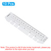 PATIKIL 7.1"x1.6" Bookmark Ruler, 10 Pack Snap-in Ruler Page Marker Book Mark Measuring Tools for A6 Size 6-Hole Binder Notebook, Clear