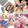 Striped Lattice Nail Art Foils Nails Foil Transfer Stickers Decals Adhesive Holographic Nail Film Design Starry Sky Paper Transfer Sticker for Women