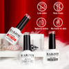 RARJSM Black White Gel Nail Polish Red Nail Polish Set Soak Off Gel Polish 3PCS 7.5ML UV LED Curing Required NailPolish Nail Art French Manicure DIY
