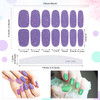 Maitys 336 Pieces 24 Sheets Nail Wraps Gel Nail Stickers Polish Strips Self Adhesive Seasonal Solid Color Decal Manicure Kits with File for Women Gir
