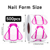 G2PLUS Nail Forms for Gel Builder, 500PCS Nail Extension Forms, Rose Nail Forms for Acrylic Nails, Reusable Nail Tip Guide Stickers for DIY and Home