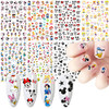 Cartoon Nail Art Stickers Cute Cartoon Nail Decals 3D Self-Adhesive Nail Art Supplies Designer Nail Stickers for Women Acrylic Nails Decoration Acces