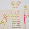Creative Paper Clips, Golden Wine Glass Design, Metal, 10-Pack, Decorative Paperclips for Office, School, Party Invitations