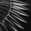 160 Pieces Clear Nail Swatch Display Sticks Stiletto Nail Polish Color Sample Sticks with Metal Ring
