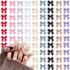 9 Colors 3D Bow Art Decorations, 100PCS Colorful Bowknot Accessories, Charms for Acrylic Resin Flatback Nail Design