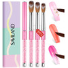 SAVILAND 3pcs Acrylic Nail Brush Set: Size 6,8,12 Professional Nail Brushes for Acrylic Application Acrylic Powder Nail Art Extension & 3D Carving Ma