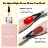 Makartt Gel Top Coat and Base Coat Kit: 2 PCS Clear Gloss Shiny No Wipe Stain Resistant General Top Coat Nail Polish UV for Acrylic Nails Dip Powder