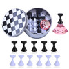 Kalolary 1 Set Nail Art Holder Practice Stand for Nail Art Display, Magnetic Nail Stand Tips Holders Crystal Holder Chessboard Fingernail DIY Trainin