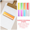 EXCEART Guided Reading Highlight Strips 8pcs Colored Overlays Reading Tracking Rulers Bookmark Highlighter with Line for Dyslexia to Reduce Visual St