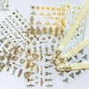 NAIL ANGEL 24 Sheets Nail Art Adhesive Gold Color Sticker Sheets Moon Star Universal Flower Shapes Sticker Sheets Nail Art Deco 10057