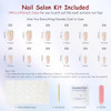 Coolnail Holo Glitter Pink Nude French Ballerina Coffin False Nails Gradient Natural Press on Fake Nails Tips Daily Office Finger Wear